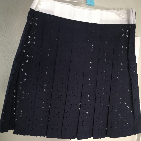 KC Parker by Hartstrings Girls Navy Blue Eyelet skirt - Picture 3 of 7